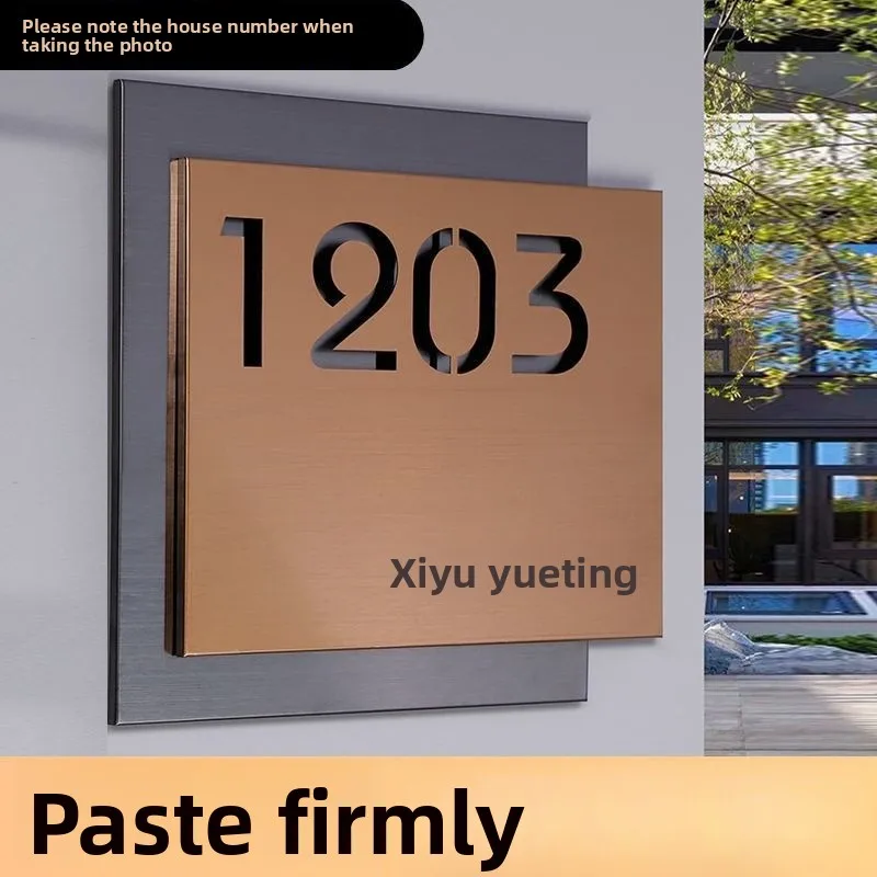 High-end stainless steel house numbers, corridor numbers, signs, address plaques, metal art brushed metal plates nameplates