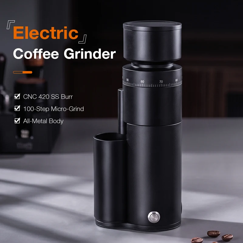 LVD EMC REACH 1.6KG 30g 48mm 7 Conical Burr Stainless Steel Al-alloy 110V/220V 45W 160RPM Single Dose Electric Coffee Grinder