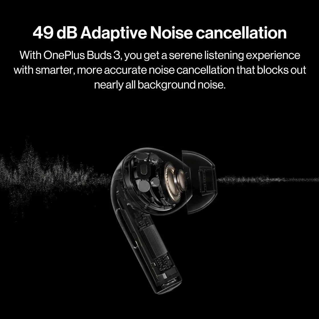 OnePlus-Buds 3 Fone De Ouvido TWS Versão Global, Cancelamento De Ruído Ativo, Bluetooth 5.3, Fone De Ouvido Sem Fio Verdadeiro, 49dB