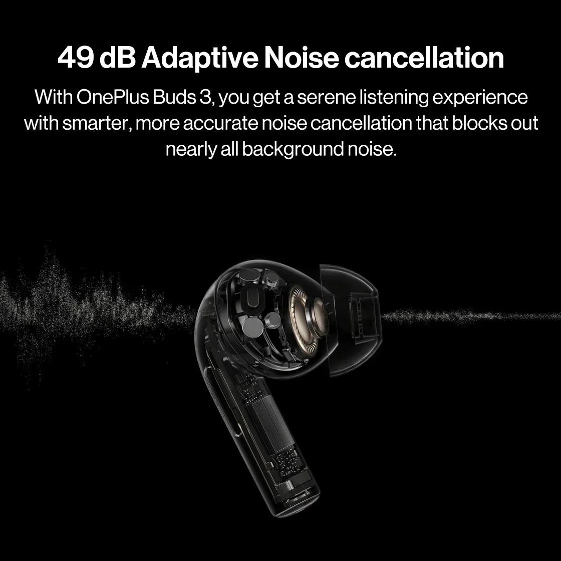 Version globale des écouteurs OnePlus Buds 3 TWS Ecouteurs sans fil Bluetooth 5.3 avec annulation active du bruit 49dB