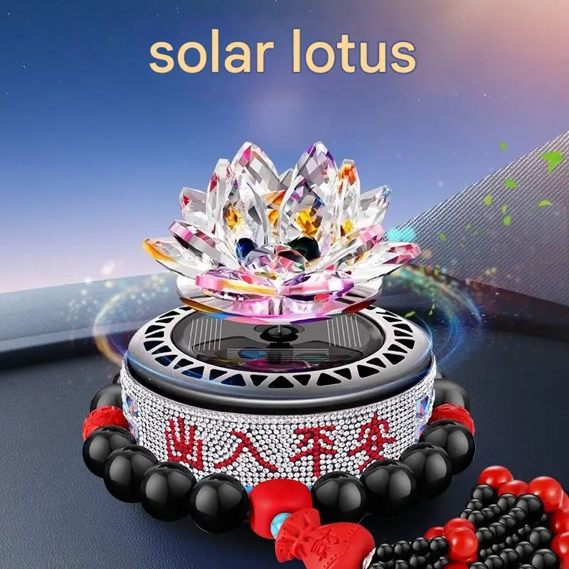 

Solar-powered Rotating Lotus Car Perfume Ornament Intelligent Rotating Fragrance Diffuser for Car Center Console Car Accessories