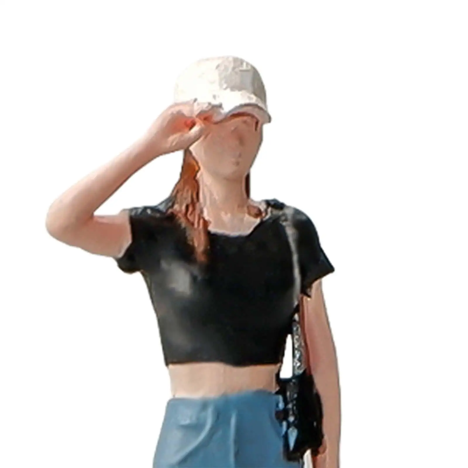 1/64 Figuur Tiny People Pose Scène Miniatuur Handbeschilderd voor Trein Model Desktop Ornament DIY Projecten Layout Accessoires