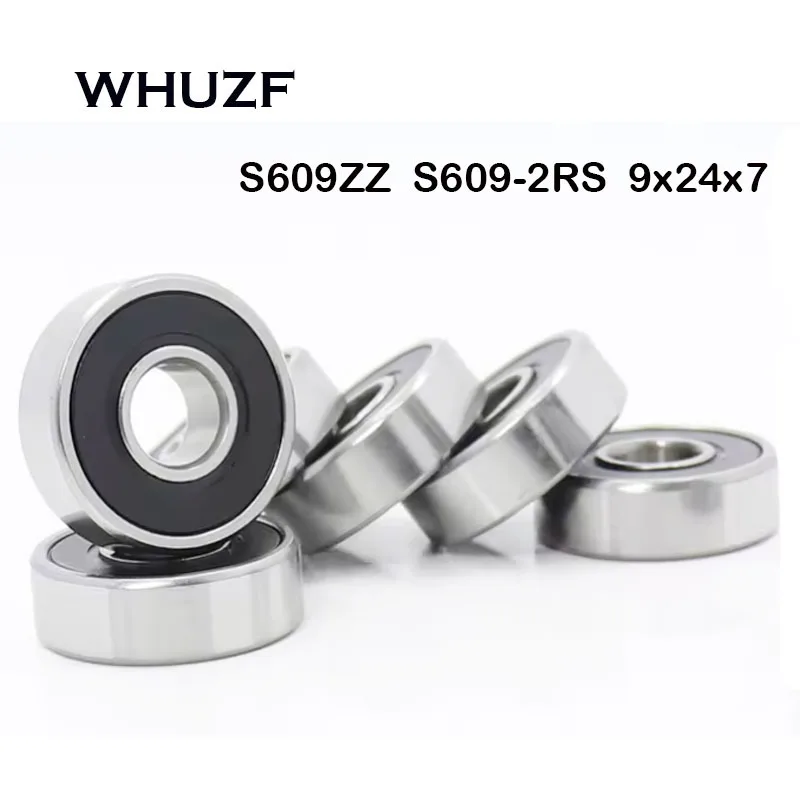 WHUZF S609ZZ Bearing 9*24*7 mm ( 10 PCS ) 440C ABEC-7 Roller Stainless Steel S609Z S609-2RS Z ZZ Ball Bearings