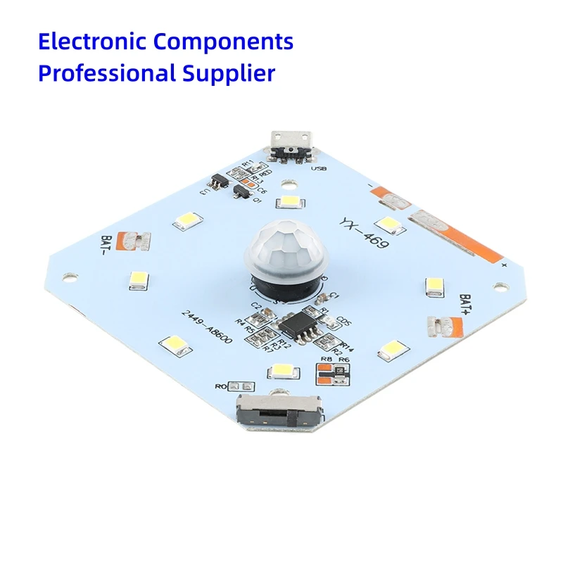 5pcs/1pc PIR Motion Sensor Human Body IR Infrared Induction Night Light LED Board Charge Recharge Night Lamp Control Module 2-3M