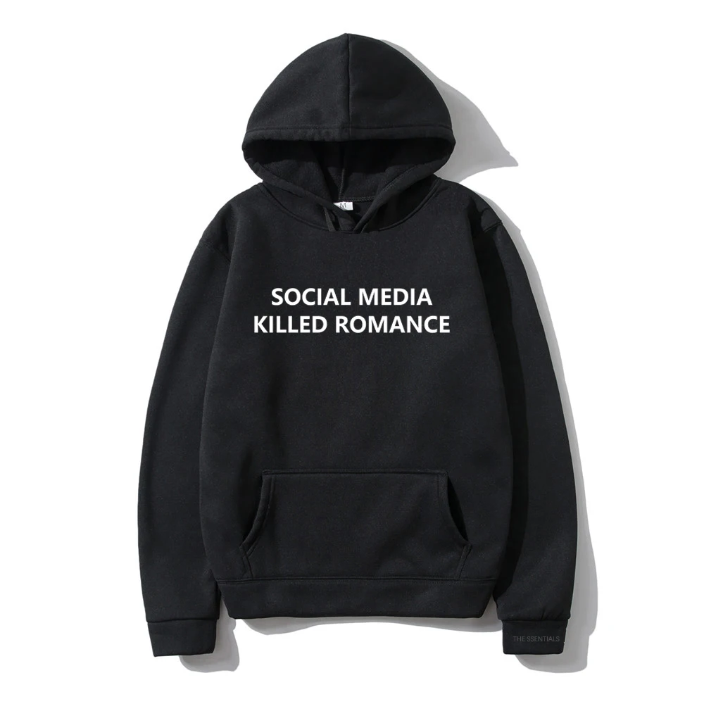 

Social Media Has Stifled The Romantic and Fun Printed Hoodieswarm Men's Clothing and Comfortable Pullovers for Autumn and Winter