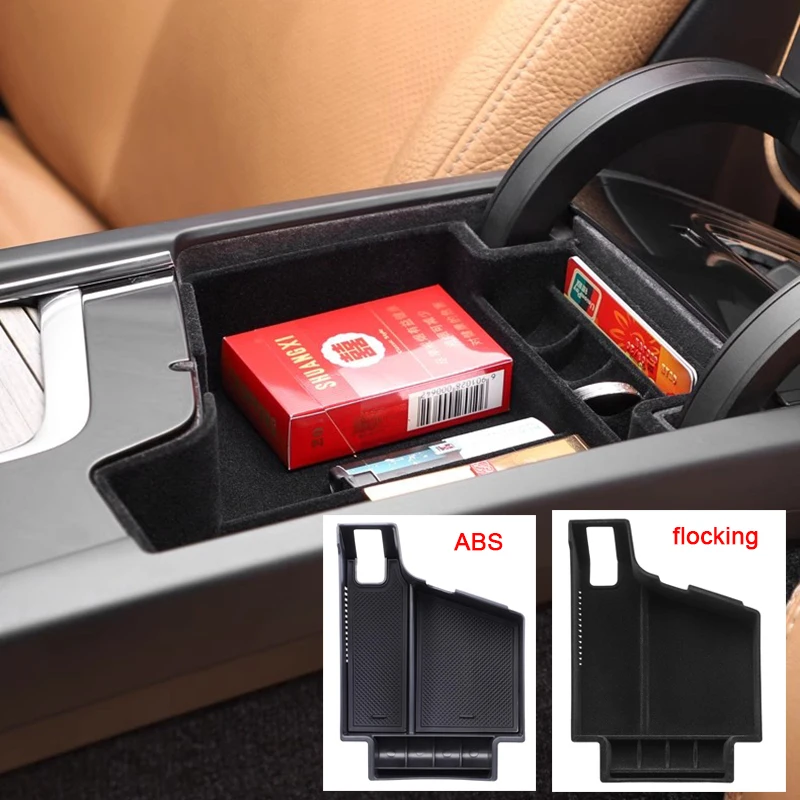 For Volvo XC90 XC60 S90 V90 S60 V60 Console Central Armrest Storage Box Multi-function Boxes Flocked ABS Car Accessories