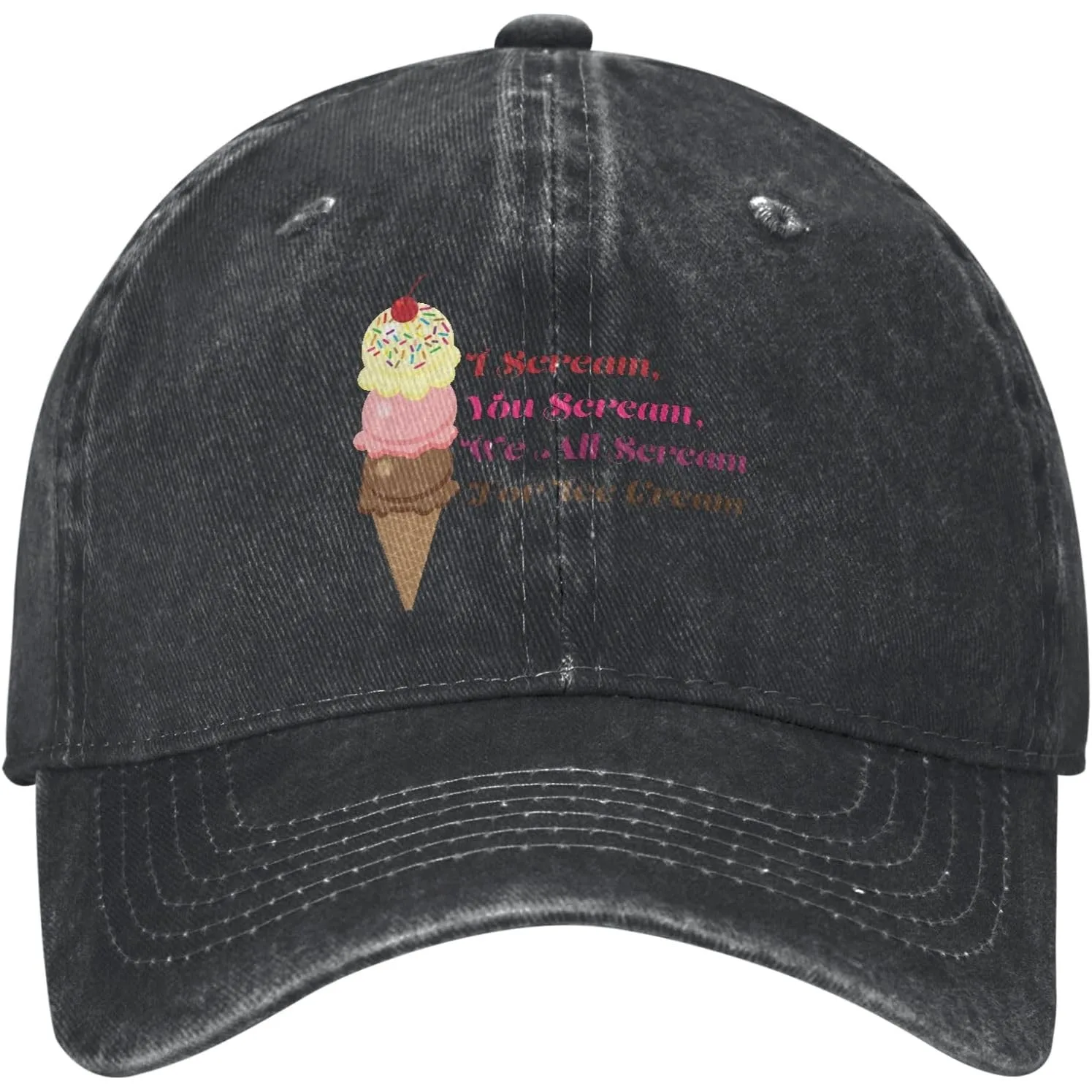 Printed Trucker Hat,I May Live in USA Story Began in Guatemala,Vintage Denim Dad Hat Comfortable Fit Daily Wear