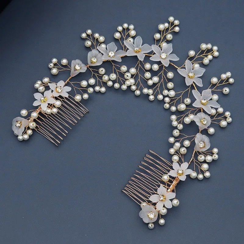 Bride Jewelry Korean Wedding Comb Handmade Atmospheric Pearl Hair Comb