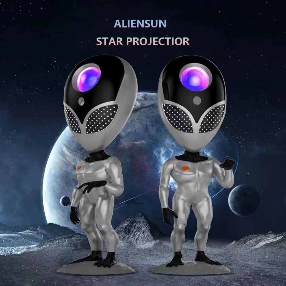 Alien ornament Sky Light Voice Interactive Sky Projection Light Bedroom Decoration Gift Astronaut Full Sky Star Night Light