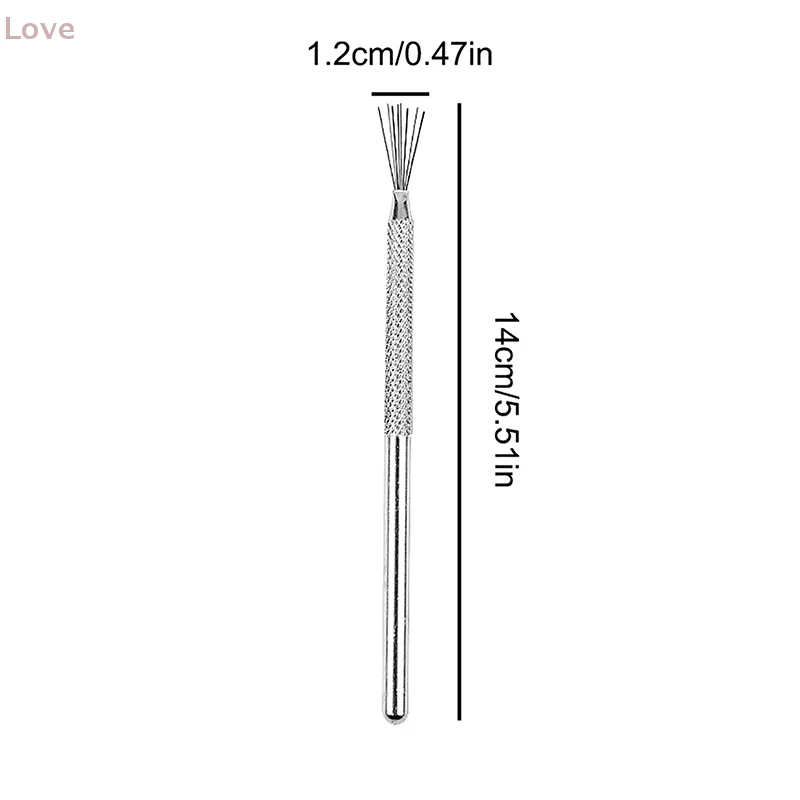 [L & P] متعددة الوظائف مسمار الفن خط اللوحة 7 دبوس القلم انحناء مقبض من الفولاذ المقاوم للصدأ مسمار الأشعة فوق البنفسجية هلام فرش رسم أدوات مانيكير