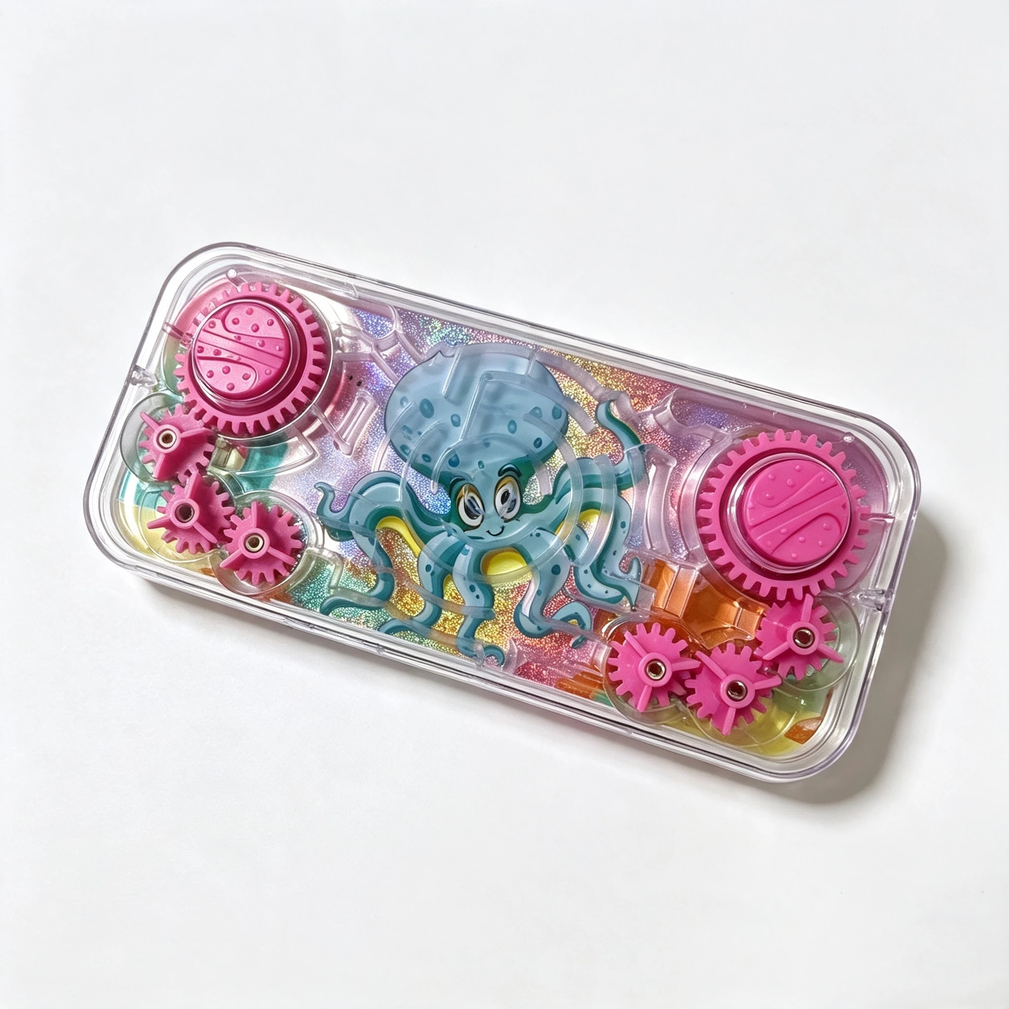 Octopus Pattern Gear Maze Ball Handheld Puzzle Toy Kids Balance Training Fidget Stress Relief Travel Game