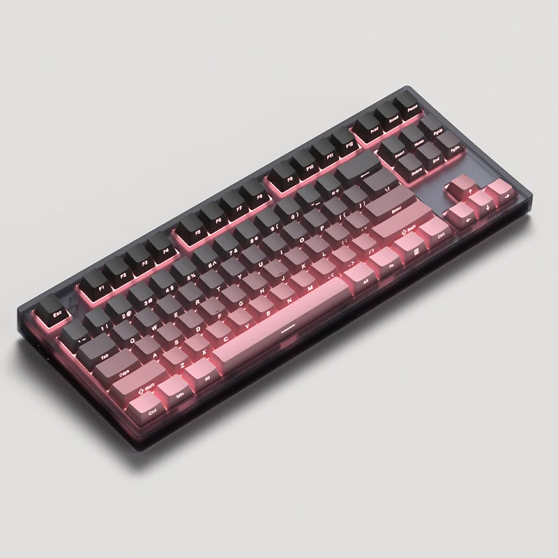 Fuling Mk870 Blackberry Side Carving Mechanical Keyboard Wired Wireless 2.4g Bluetooth Customized Computer Gaming E-Sports Gift