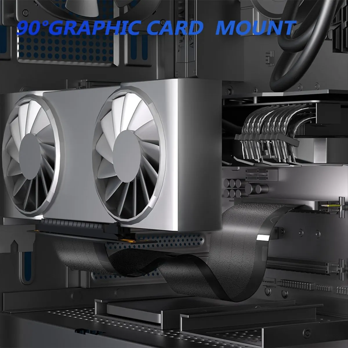 Кабель-удлинитель Danshi PCIe 4.0 16X, высокоскоростной кабель-райзер для GPU 64 Гбит/с для карт расширения GPU, длина 30 см (90 градусов)