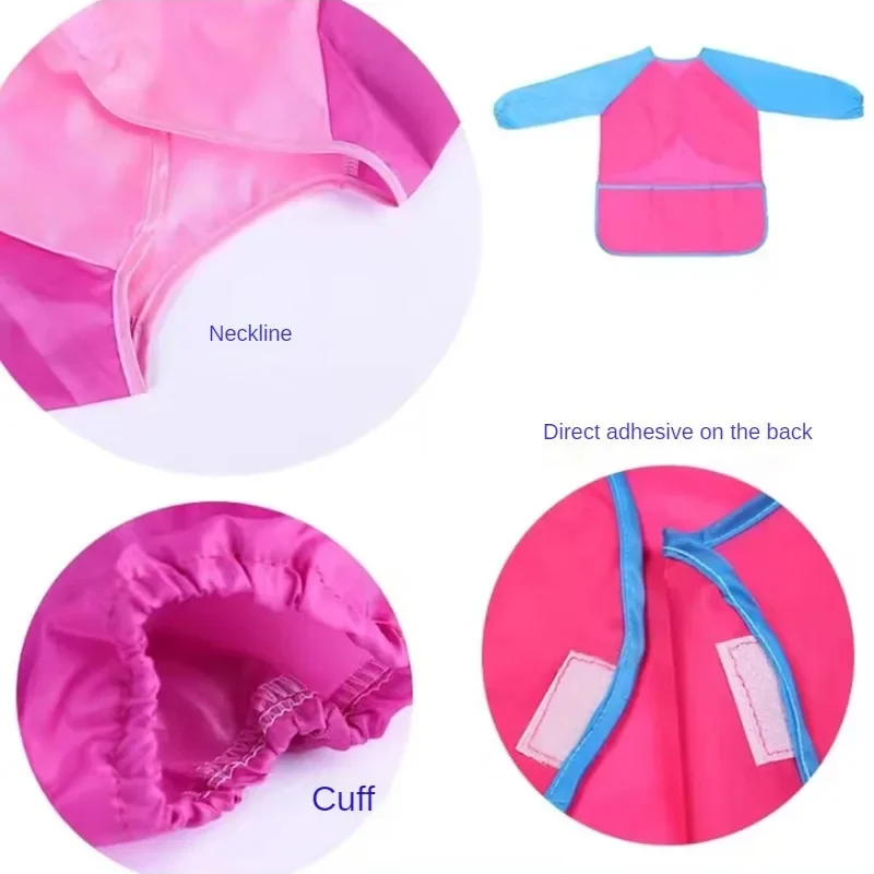 Baby Boys Girls Feeding Bibs Long Sleeve Apron Waterproof for Kids School Painting Drawing Children Art Scraft Smock Burp Cloths