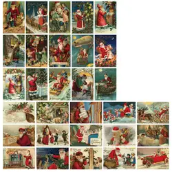 Retro Holiday Postcards Christmas Elements Postcards Vintage Christmas Greeting Cards 30 Unique Festive Postcards Retro Xmas