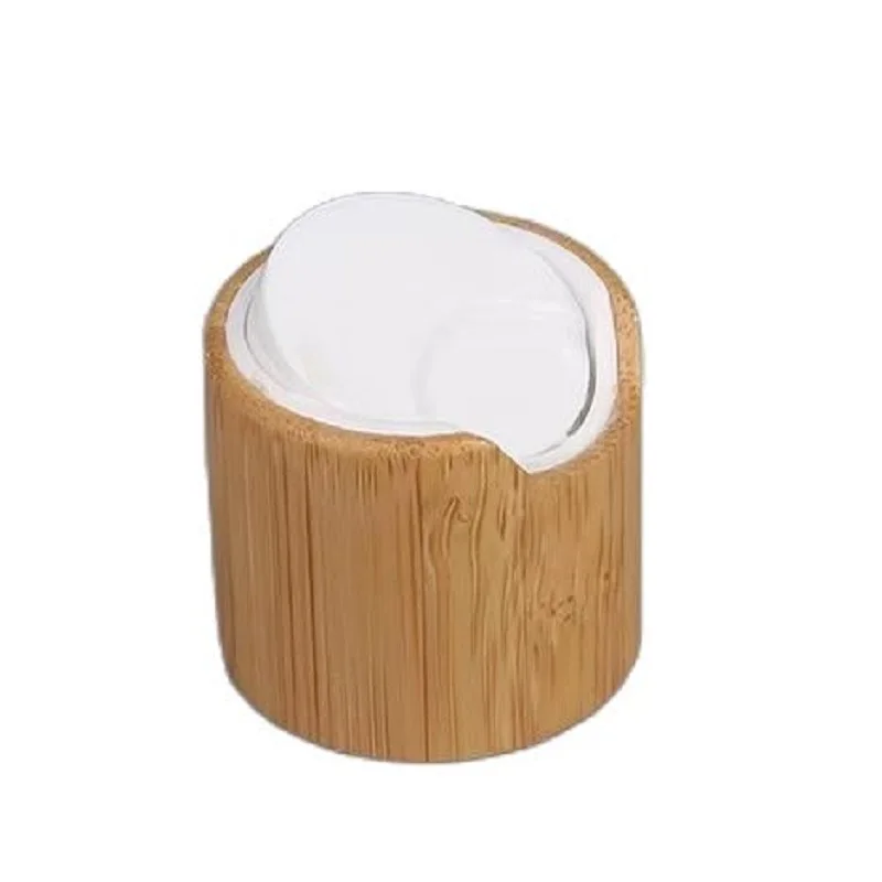 20/410 24/410 28/410 Bamboe Disc Cap Eco Natuurlijke Bamboe Houten Deksel Cosmetische Lotion Shampoo Douchegel Flessen Disc Top 50 stuks