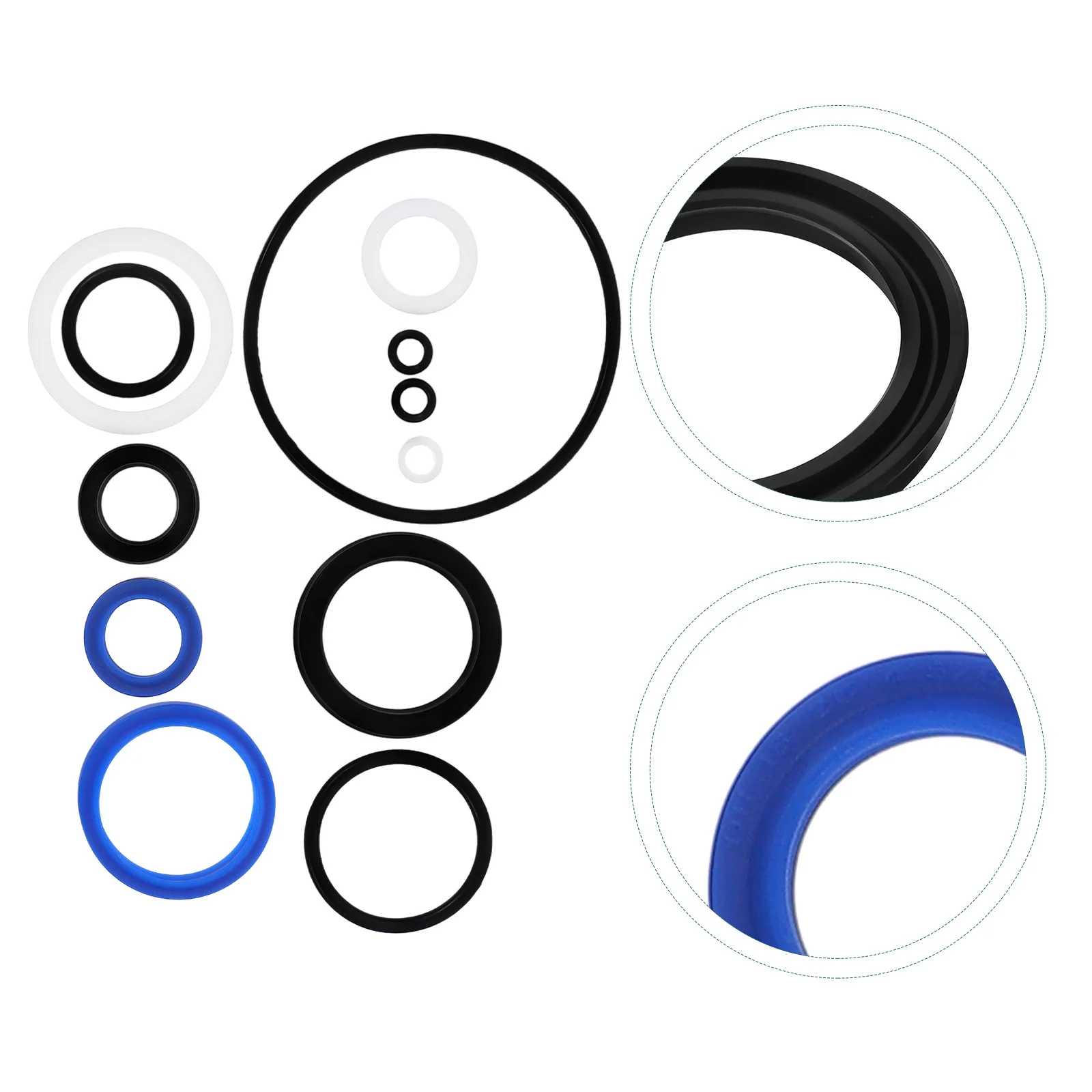 

10Pcs Adjustable Height Oil Seal Assortment Kit Durable High Temperature Rubber O Rings Hydraulic Cylinder Faucet O Ring