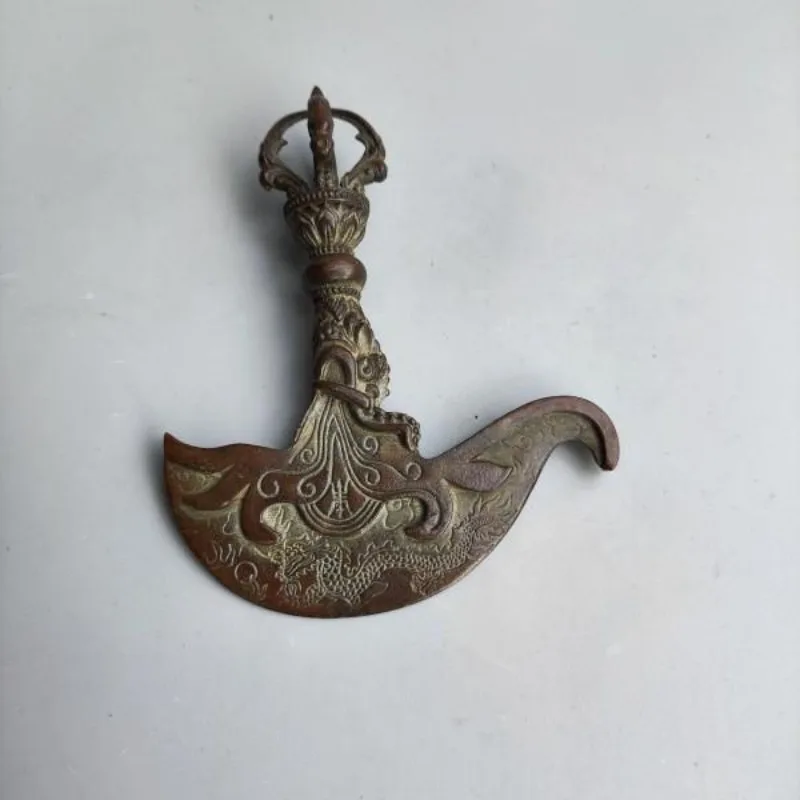 Retro Dragon head vajra pestle Ornament Decoration Tea Pet Figurines Desk Decor Accessories