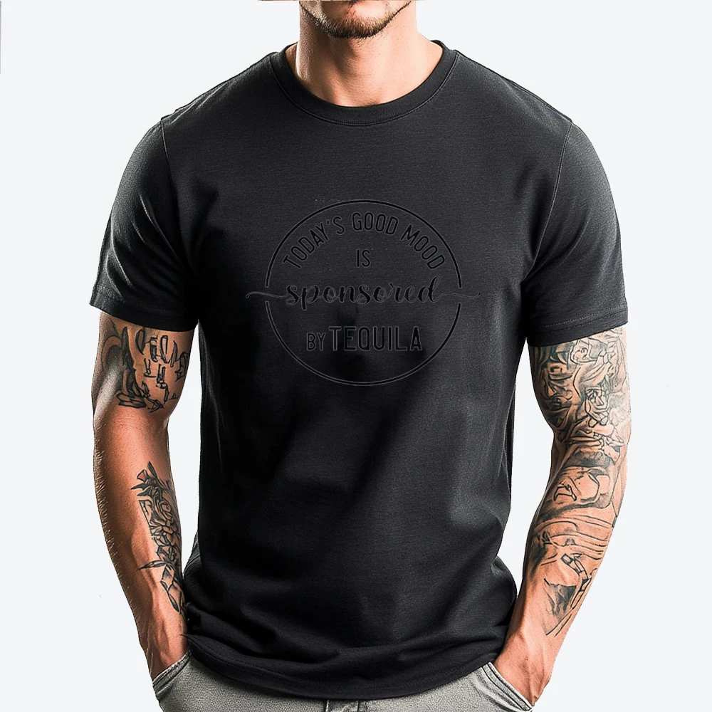 

Today is Good Mood is Sponsored by Tequila Cinco de Mayo Oversized T Shirt Men Halloween