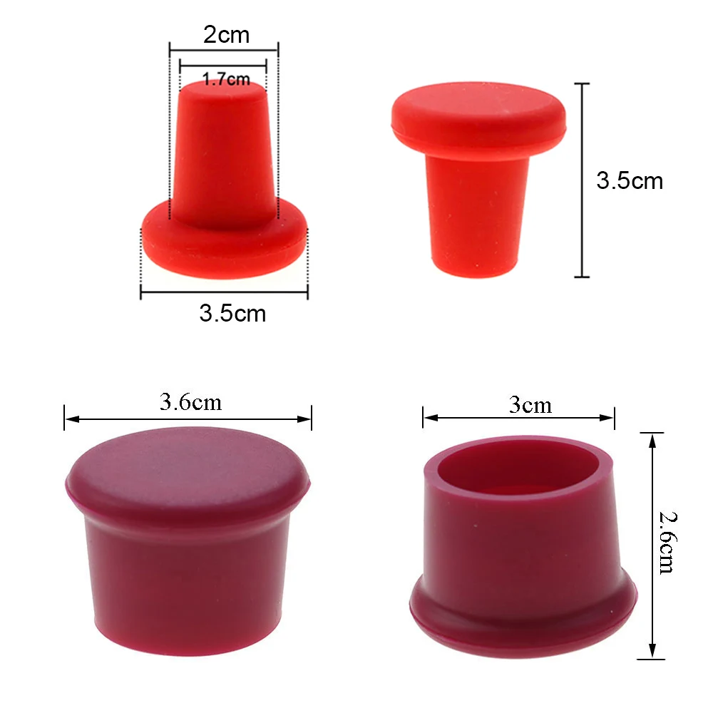 Silicone world Red Wine Bottle Stopper Silicone Wine Stopper Leak Free Freshness Wine Plug Beer Beverage Champagne Closures