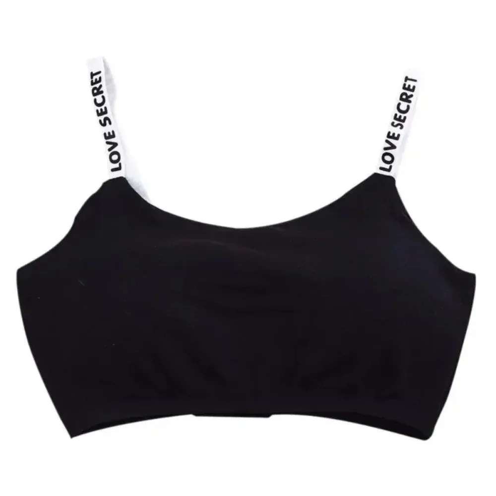 Women Bra Casual Top Letters Print Strap Cotton Top Fitness Gym Jogging Sleep Bra Girl Wire Bandeau Paded Bra Tops Ropa De Mujer images - 6