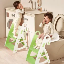 Potty Training Seat & Toddler Step Stool Stability Toddler Toilet Seat Adjustable Height Potty Seats for Toddlers Boys Girls