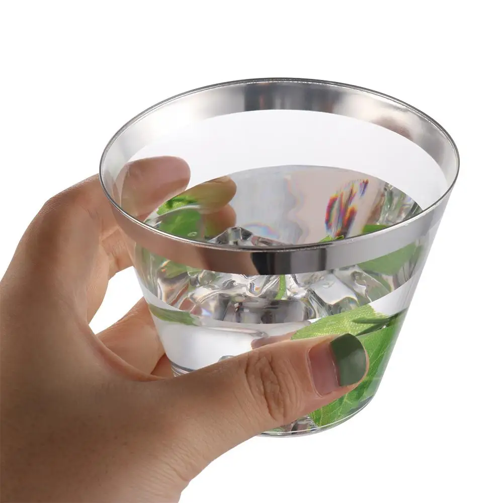 10/20/30pcs Home Decor Wedding Supplies Wine Tableware Plastic Cups Transparent Disposable