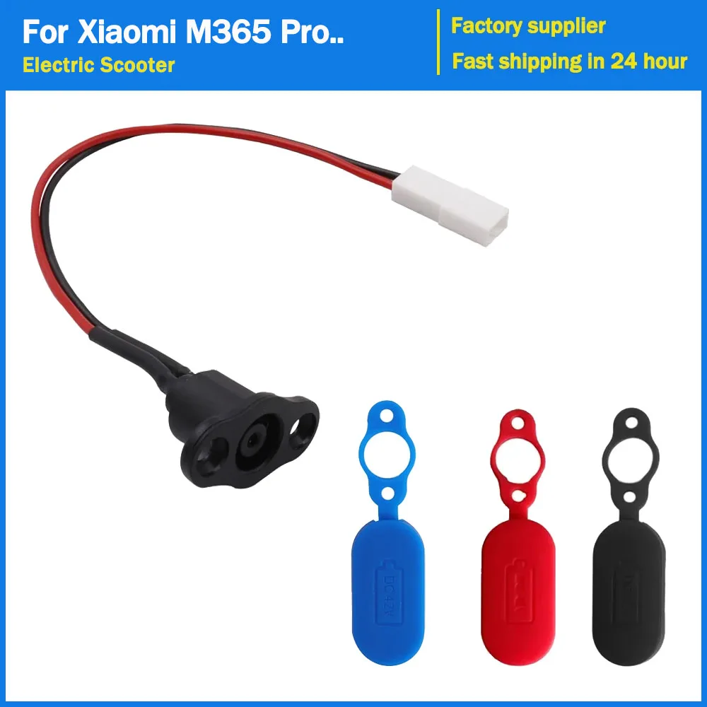 Charging Hole Waterproof Cover with Charging Cable Charging Port For Xiaomi Mijia M365 Pro 1S Electric Scooter Accessories Parts
