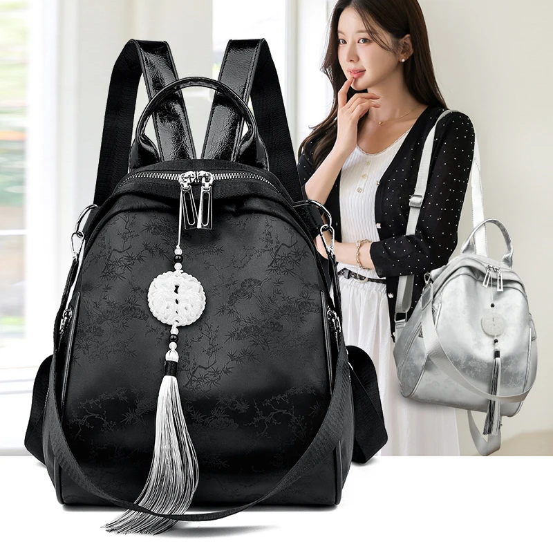 Luxury Women Brand Backpack With Large Capacity And Multifunctional Vintage Travel Backpack High Quality Leather Girl Mochila