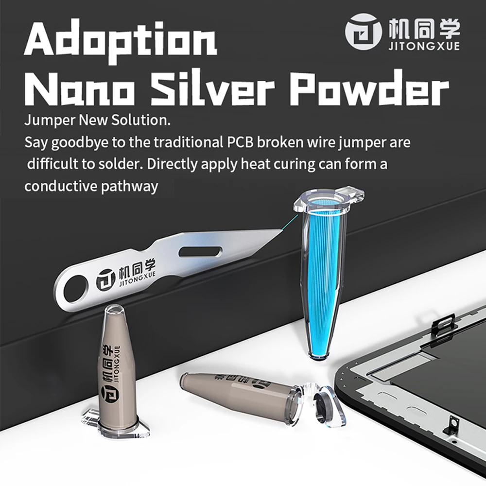 JITONGXUE F1 سلك طائر موصل الفضة لصق مجموعة لإصلاح الهاتف المحمول اللوحة PCB كسر سلك شاشة خط أداة إصلاح