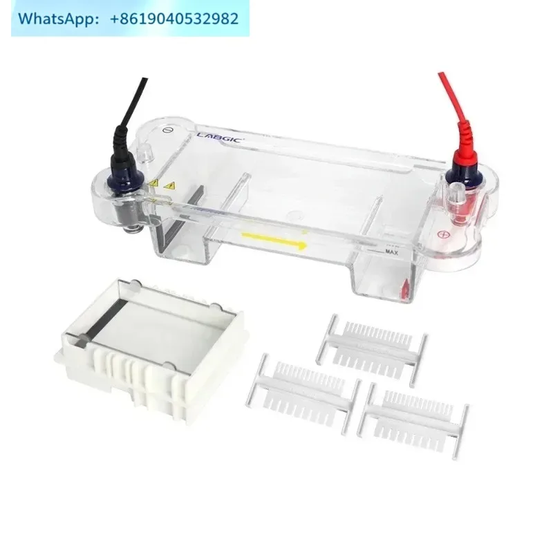 LABGIC Mini/Mid-Size Horizontal Electrophoresis Tank for Rapid Agarose Gel Separation Electrophoresis of DNA and RNA Samples