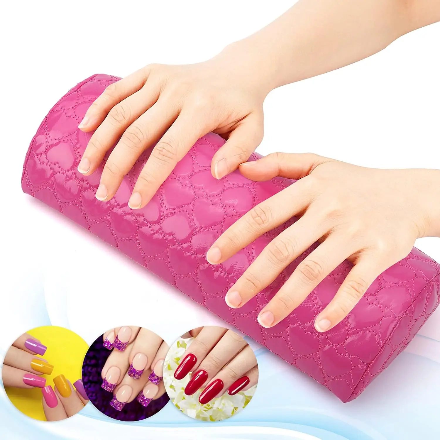 Nagelkissen Handauflage für Nägel Waschbare PU-Leder Nagelarmlehne Abnehmbare Maniküre Handkissen Kissen Nail Art Zubehör Zu