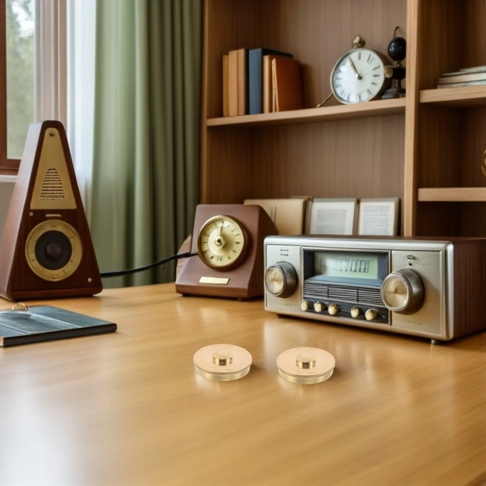 

4Pcs French Horn Bottom Valve Cover Metal Replacement Caps Protective Repair Parts for Maintenance Band Instruments Music