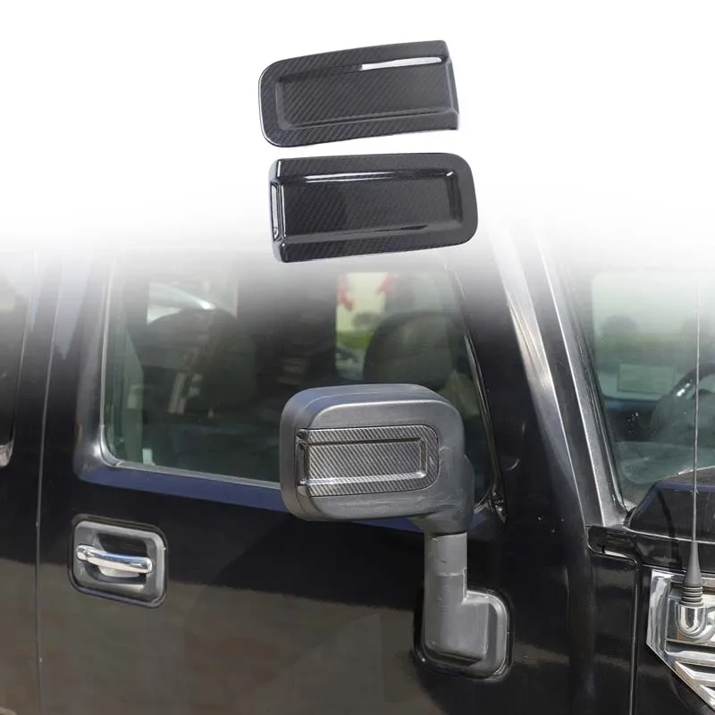 

For Hummer H2 2003-2009 Real carbon fiber Car exterior rearview mirror grooved decorative cover sticker Car exterior accessories