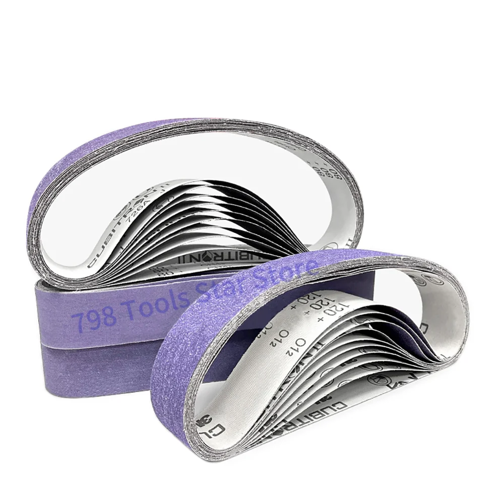 

7PCS 726A 4 x 36 Inch Ceramic & Aluminum Oxide Abrasive Belt, 80-400 Grit Sanding Blets for Work Sharp Knife & Tool Sharpener