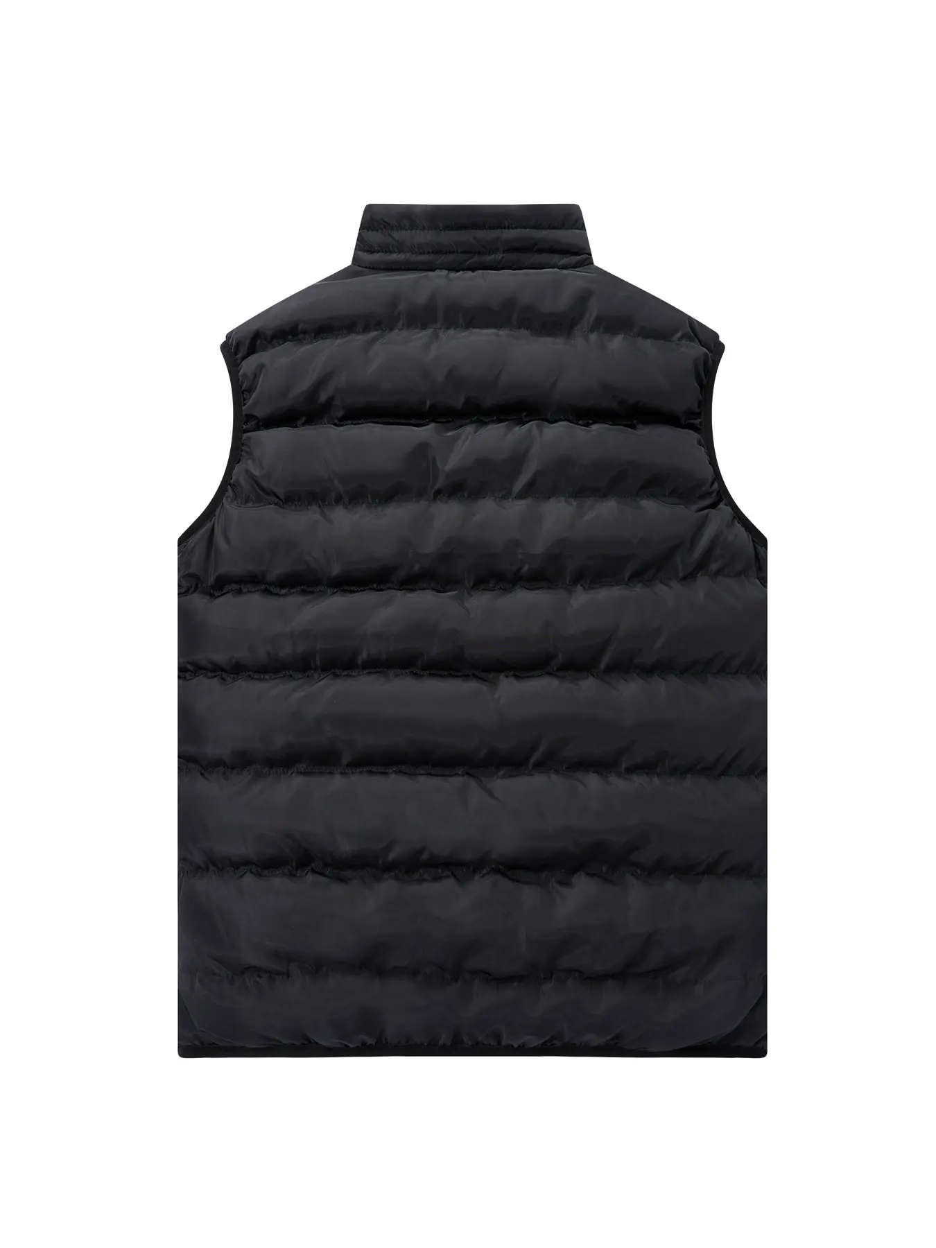 Men's Winter Fashion Solid Color Casual Cotton Vest Suitable for Outdoor Sports Versatile Style Vest Men's Stand Collar Sleeveless Windproof Warm Jacket