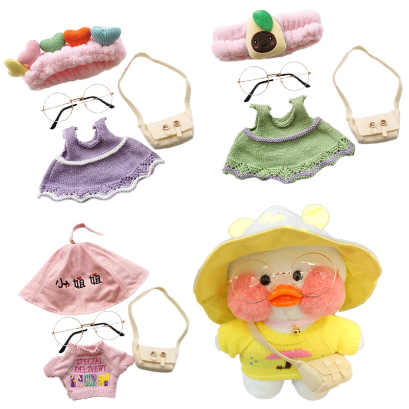 

Outfits for 30cm LaLafanfan Cafe Duck Penguin Plush Toys Cartoon Stuffed Dolls Accessories Clothing Hair Band Sweater Kids Gift