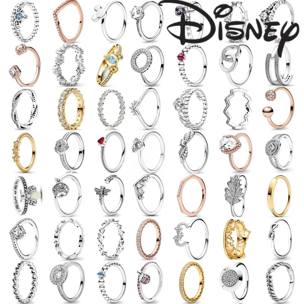 

Новые кольца Disney 2025: Штабелируемые, с бесконечным сердцем и светящимся светлячком, для женщин, оригинальные, серебро 925 пробы, обручальное кольцо, ювелирный подарок