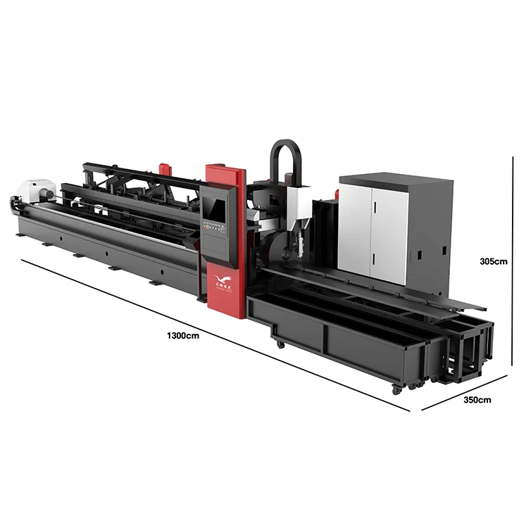 6052 1000W-6000W Automatic Loading and Unloading Tube Pipe CNC Fiber Laser Cutting Machine