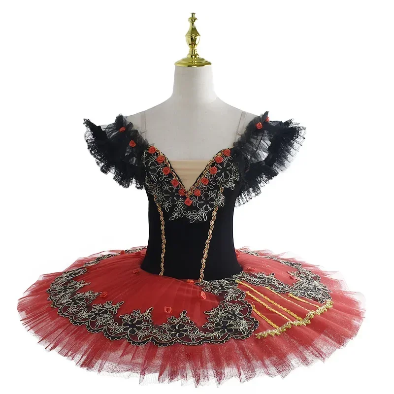 

Children Professional Ballet Tutu For Kids Girls Red Swan Lake Ballet Dance Clothes Adult Pancake Ballerina Figure Skating Dress