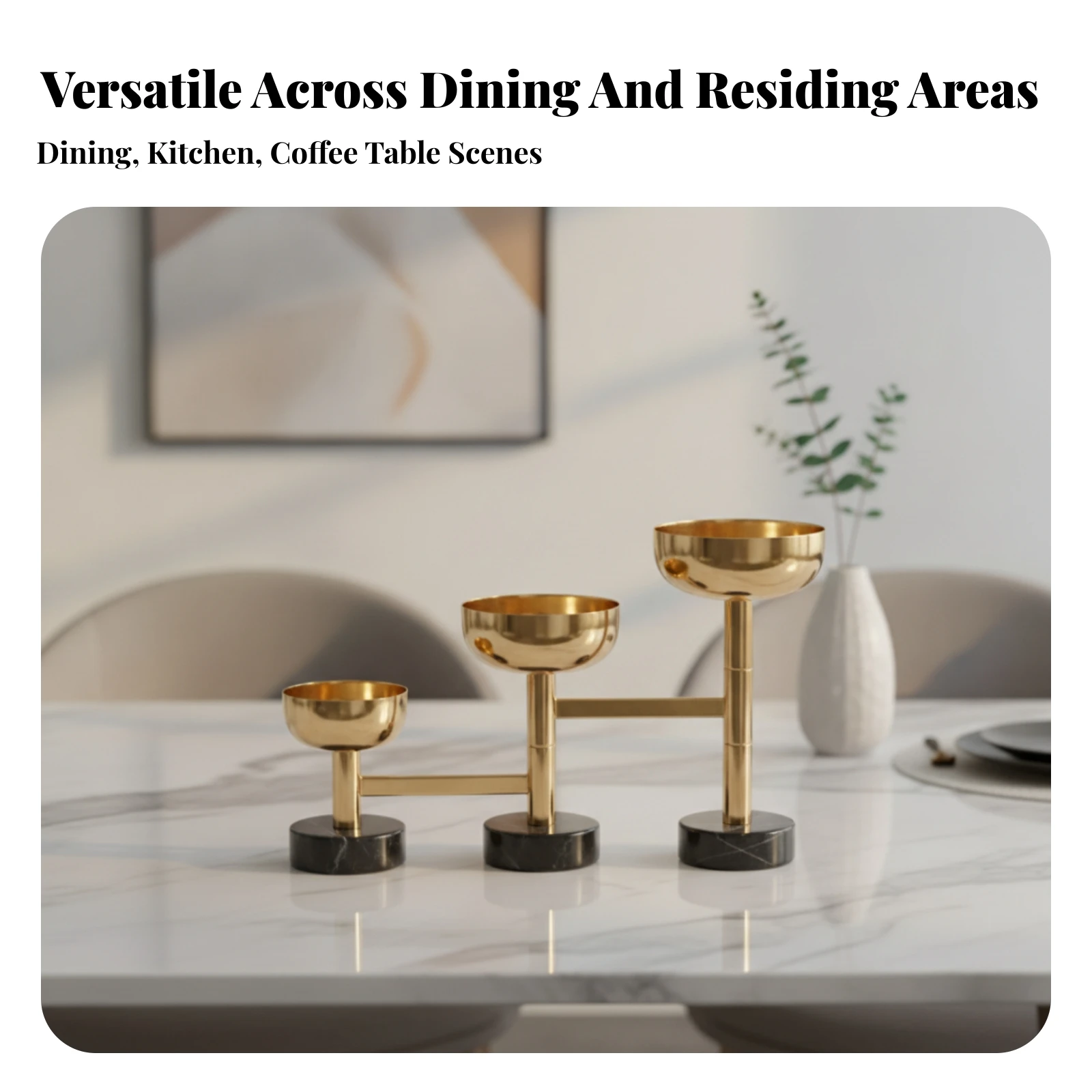Geometric Metal Snack Bowl Elegant Rotating Metal Fruit Bowl Tiered Serving Bowls with Tray Holder Versatile Space-Saving