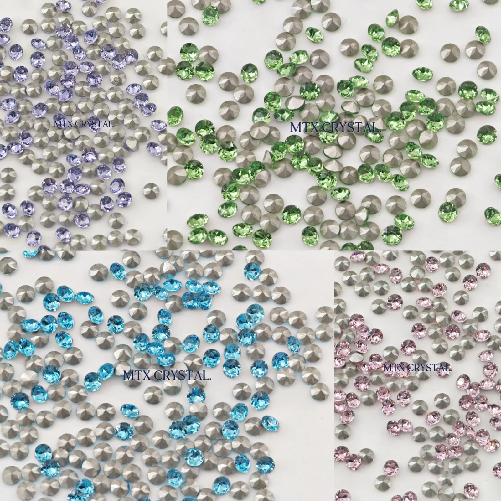 360PCS 4MM Pointed Bottom Nail Crystal Rhinestones Glass Diamond For 3D Nails Art Decoration Supplies Manicure Materials