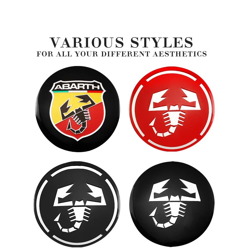 4 قطعة 56 مللي متر سيارة عجلة مركز محور قبعات شعار ملصقات لشركة فيات أبارث نبض الباندا تيبو سترادا موبي دوبلو فريمونت تورو كوبو إيجيا #2