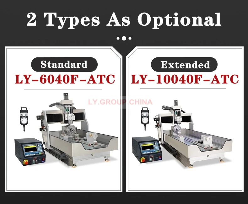 Wood Router CNC 6040/10040 Metal Carving ATC Spindle industrial pole rod 4 axis CNC engraving machine Automatic Tool Change