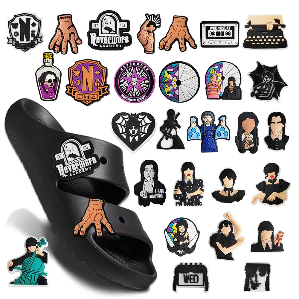 1-30 Uds. Amuletos de zapatos para familias terroristas, accesorios para zapatos de jardín, hebilla para zuecos, sandalias decorativas, regalo para hombres y mujeres