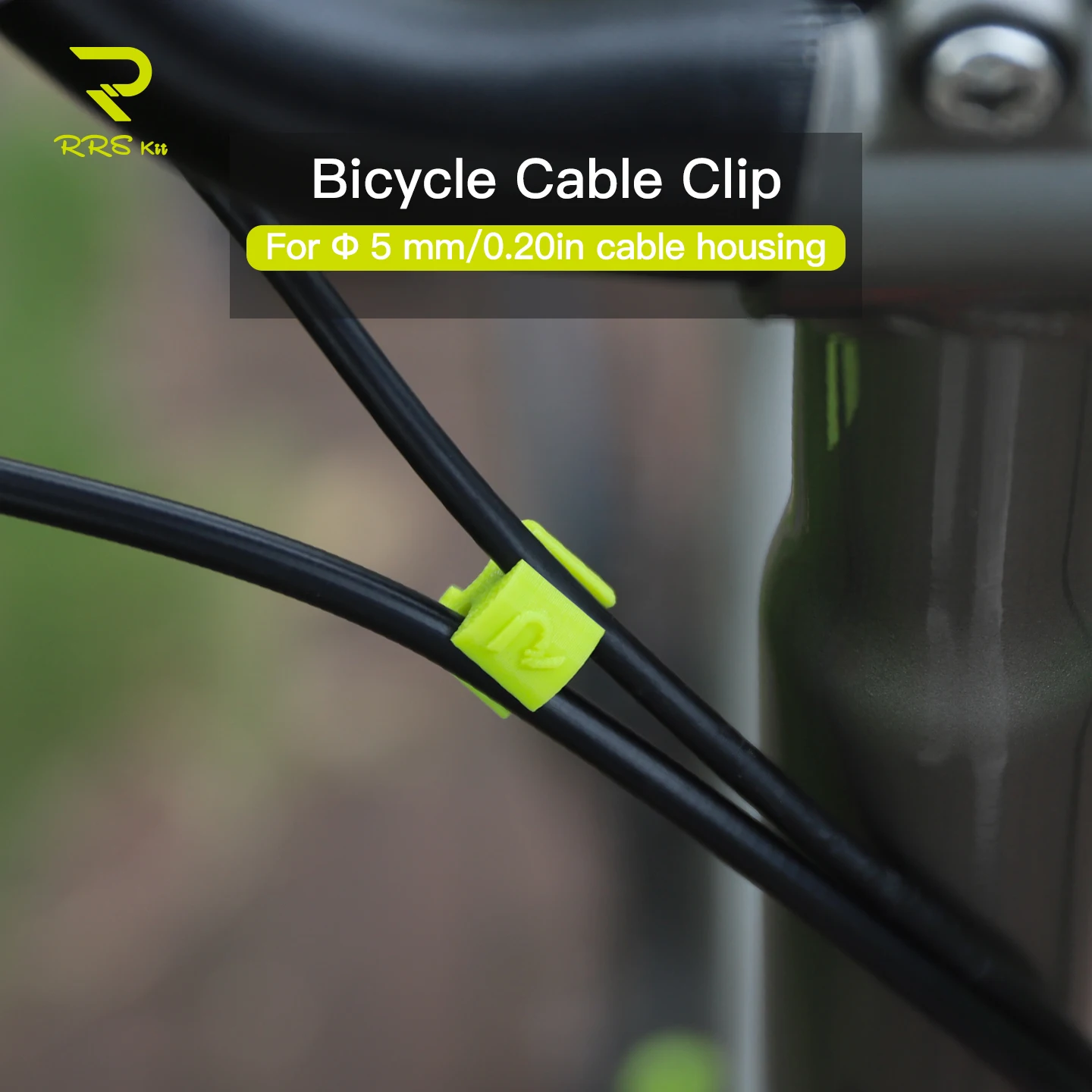 RRSKIT Bicycle Brake Gear Cable Clip For Φ5 mm/0.20in Cable Housing Bike Clip Locks Cables Line Clip Ring Clasp