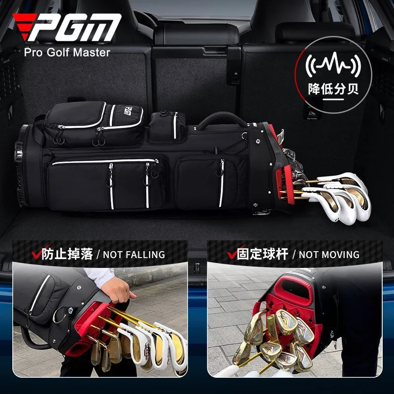 PGM Golf Cart Bag Men's Fixed Club Rack Light Portable Golf Bag Travel Large Capacity Storage Waterproof Standard Golf Bag QB166