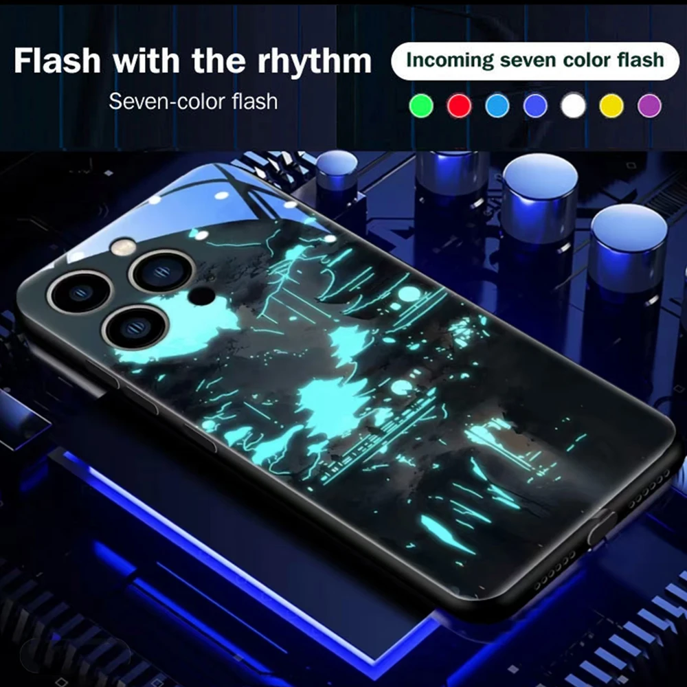 

Moonlight Attic LED Calling Light Flash Phone Case Luminous Back Cover For Samsung S25 S24 S23 S22 S21 S20 FE Note 20 Plus Ultra
