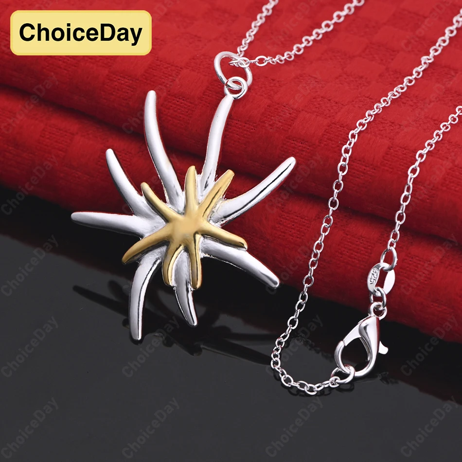 

ChoiceDay 925 Sterling Silver Exquisite Sea Urchin Pendant Necklace Women's Accessories Fashion Gift Jewelry Party
