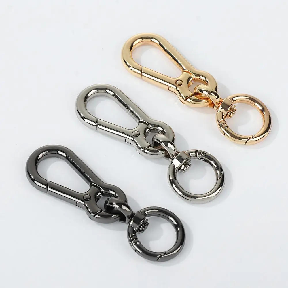 

Zinc Alloy Hooks Spring Gourd Buckles Carabiner Purses Handbags Snap Clasp Clip Push Trigger Plated Gate Bag Belt Buckle
